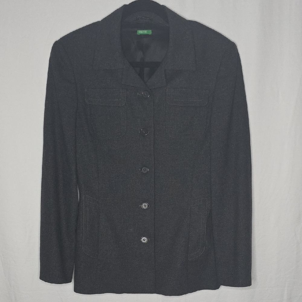United Colors Of Benetton Dark Gray Women's Suit Jacket